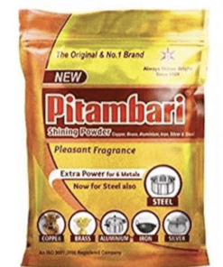 Pitambari Minerals Emulsifiers Shining Powder for 6 Types of Metals (200 g, Orange)